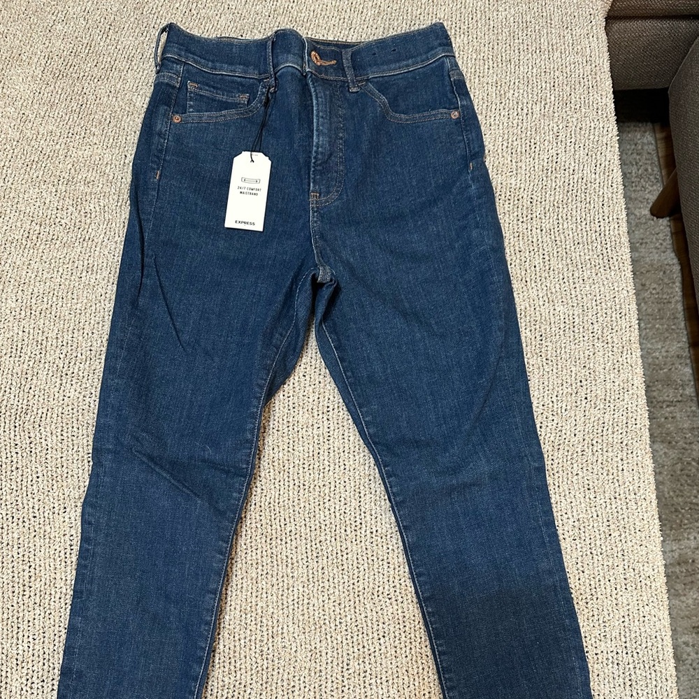Express Blue Skinny Jeans Classic Denim high rise